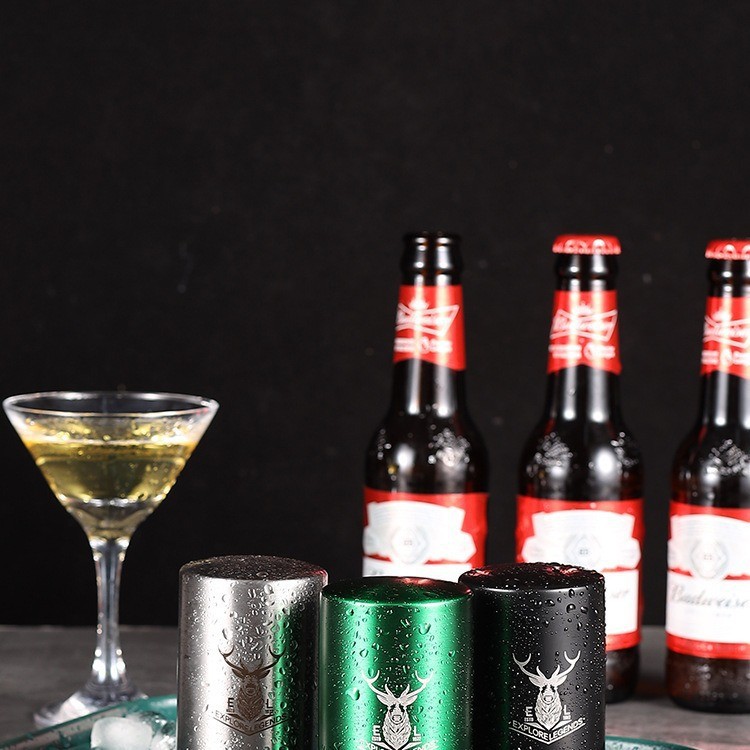 병 모자 오프닝 맥주 병따개 HUAN QI 스테인레스 스틸 맥주 병따개 프레스 창조적 인 자동 병따개