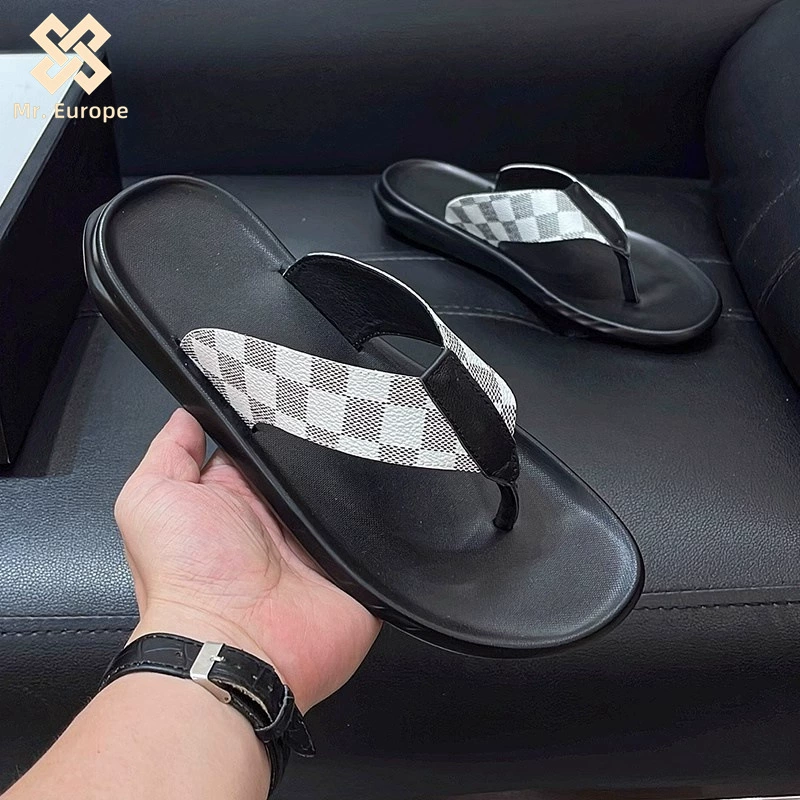 Мужские летние шлепанцы из натуральной кожи Mr. Europe, доступная роскошь, новая модель 2025 года, пляжные сандалии