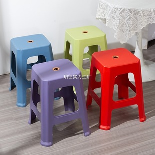Manufacturer Wholesale Plastic Stools Thickened Set Home Dining Chair Thickened Living Room Food Stall High Stool Low Stool Square Stool Chair
