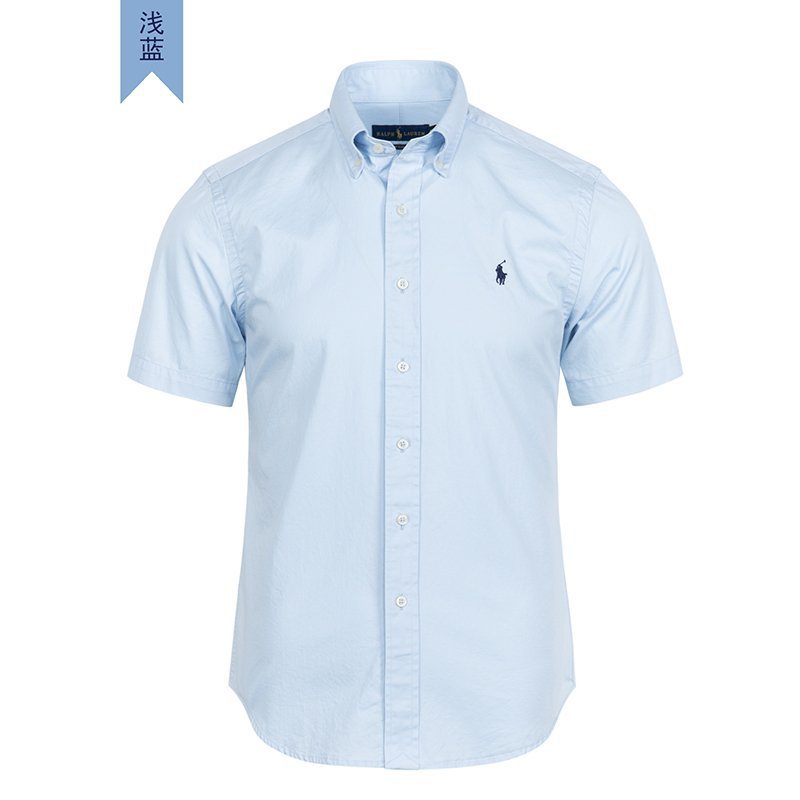 Camiseta de solapa bordada estándar de caballo RL de verano Camiseta POLO de hombre transfronterizo Camisa de negocios de manga corta de comercio exterior
