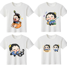 国王排名波吉王子卡克短袖T恤可爱男女童卡通动漫衣服学生亲子装