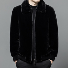 秋冬轻奢皮男高品质羊皮皮衣加厚保暖外套皮毛一体休闲商务男装