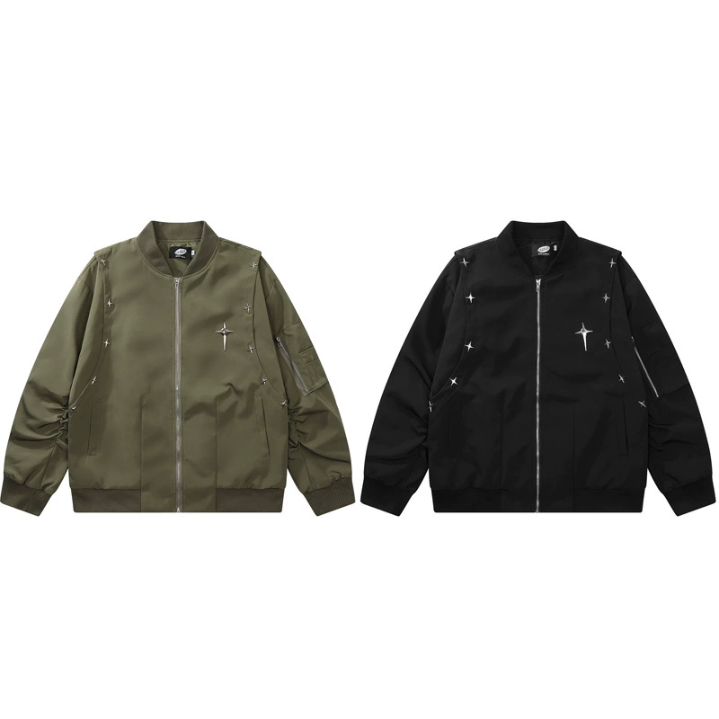 Retro baseball jacket, uniform, American style, oversize, for beloved