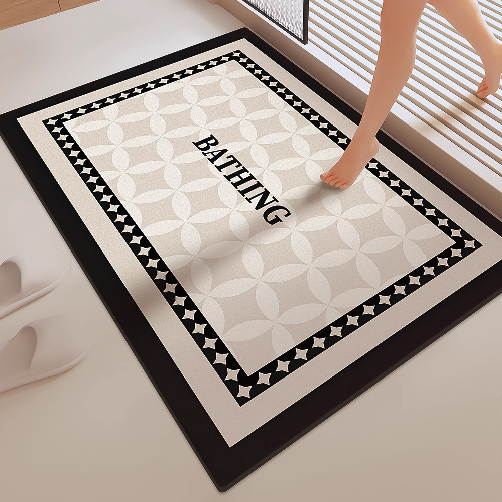 Alfombrilla de baño Alfombrilla absorbente de baño de barro de diatomeas en la puerta Alfombrilla antideslizante suave para el hogar de secado rápido
