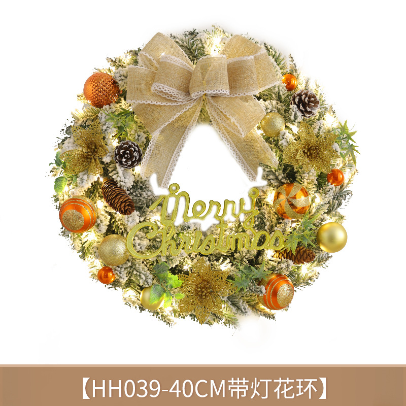 Cruz-frontera Navidad guirnalda simulación Pino aguja Pino cono Festival decoración ventana decoración pared colgante