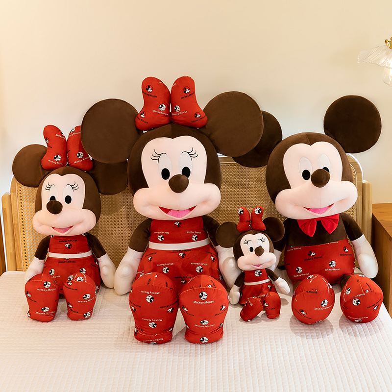 새로운 레트로 커플 미키 미니 인형 미키 마우스 봉제 장난감 인형 그래퍼 교환 도매