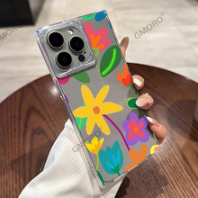 文艺花新款苹果15promax手机壳iphone16tpu软壳14全包大孔冰晶壳