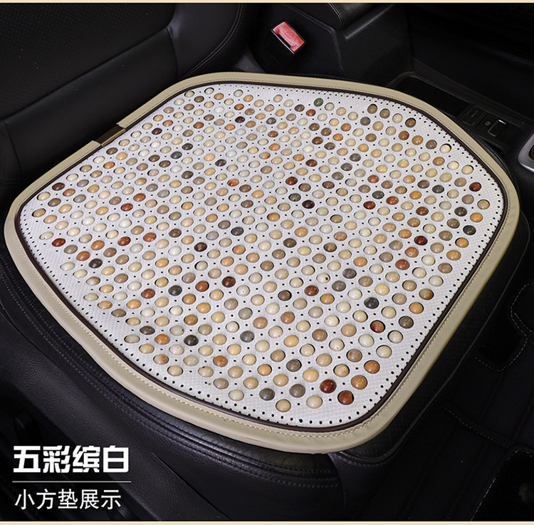 High-end hand-crocheted Bodhi car seat cushion, summer-specific cooling pad, universal for all car sizes, breathable bead lumbar support seat cushion