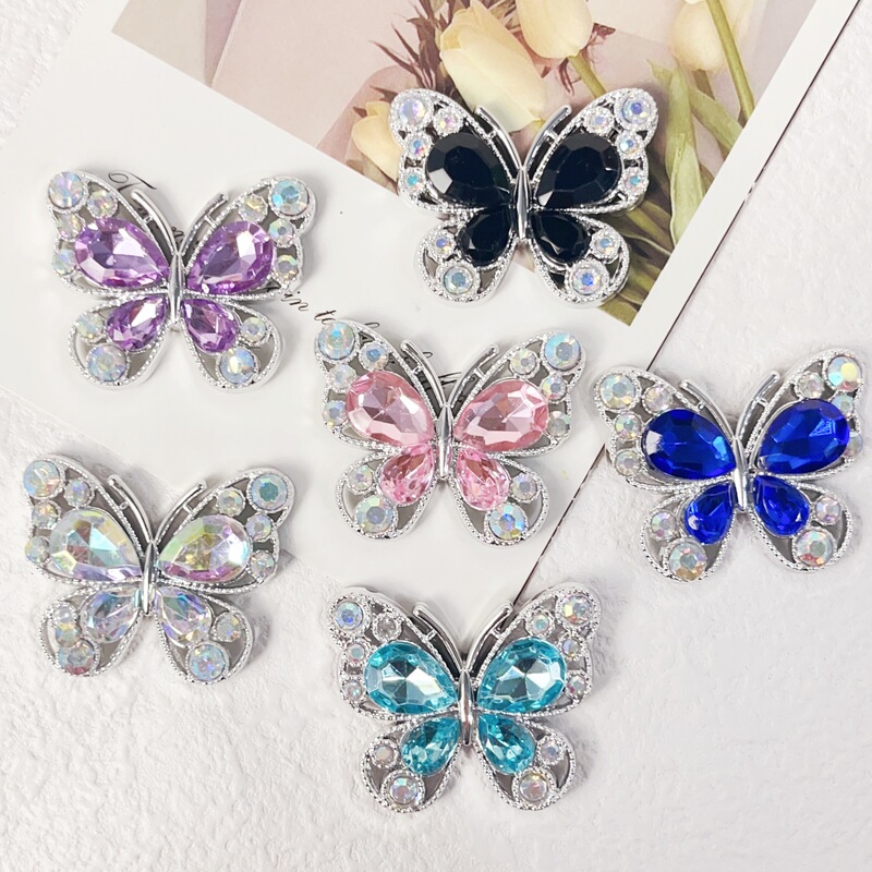 Cross-border New Resin Diamond Advanced Sense Butterfly DIY Phone Case Car Air Outlet Cave Shoes Shoe Buckle Accessories Cross-border New Resin Diamond Advanced Sense Butterfly DIY Phone Case Car Air Outlet Cave Shoes Shoe Buckle Accessories