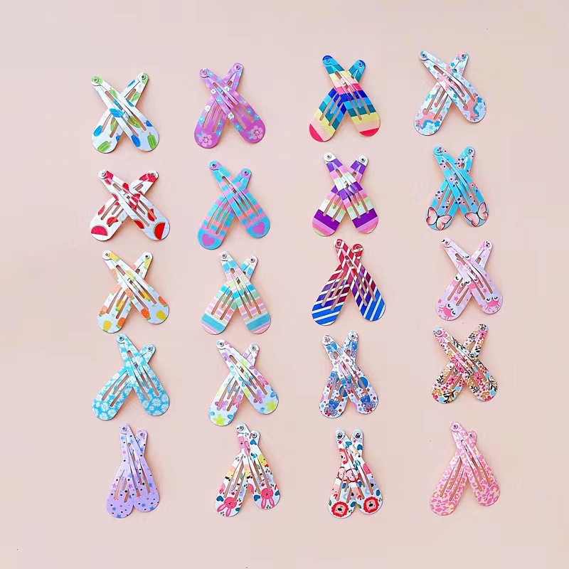 Cute Geometric Metal Printing Stoving Varnish Hair Clip display picture 3