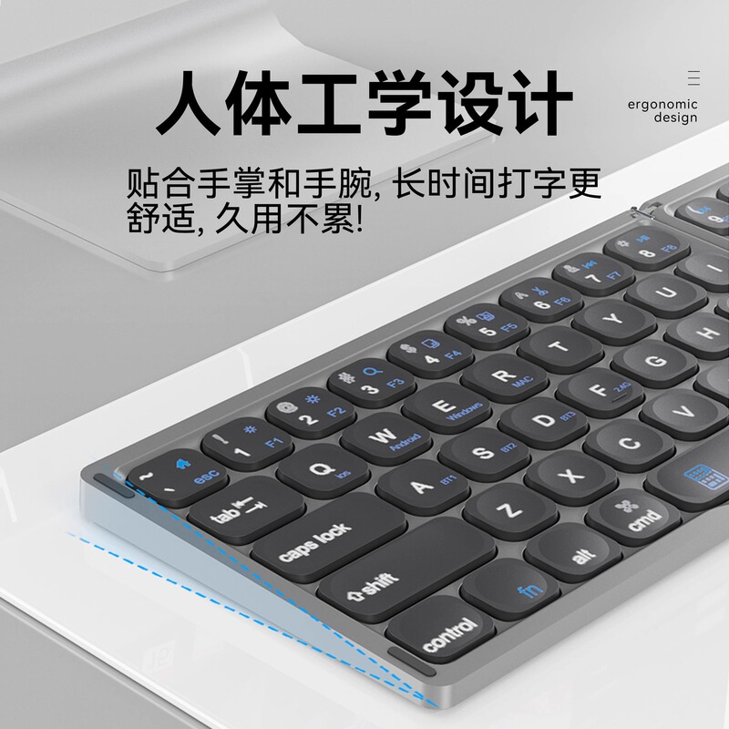 フルキー折りたたみキーボードワイヤレスbluetoothポータブルデジタルトラックパッドipad携帯電話タブレットノートブックマウスセット|undefined
