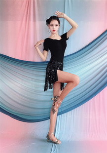 Baiya Qianhui Latin Dance 2025 New Style Oriental Dance Yoga Practice Wear Tassel Performance Modal Suit