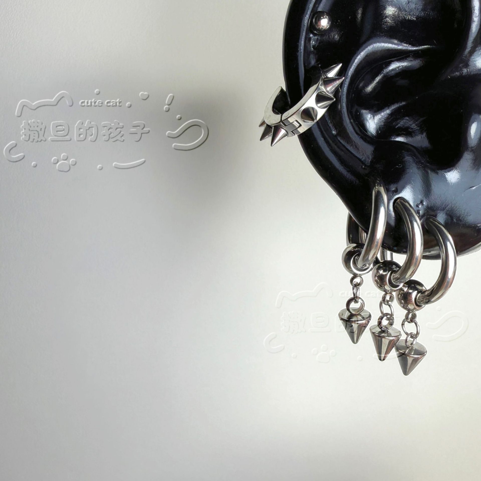 Labret piercing jewelry detail image