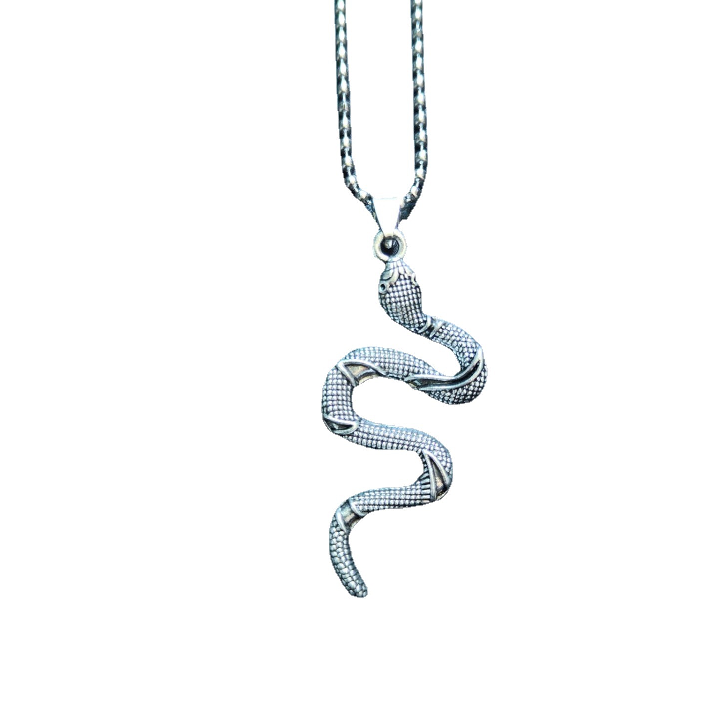 Náhrdelník v tvare hada pre mužov a ženy, trendy a módny, všestranný prívesok s doplnkami_voghion.com