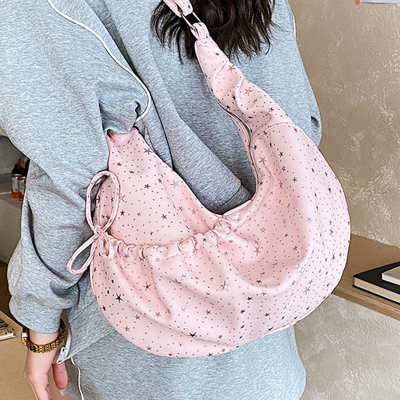 Torba płócienna pod pachę, modny damski design niszowy, modna torba na ramię z diagonalu, torba do dojazdów do pracy_voghion.com