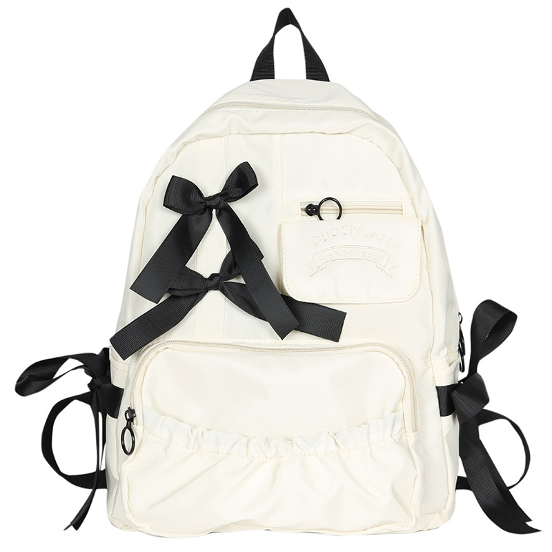 Bolsa escolar de estudiantes universitarios de gran capacidad de mujeres, mochila de la escuela secundaria de color sólido, mochila universitaria