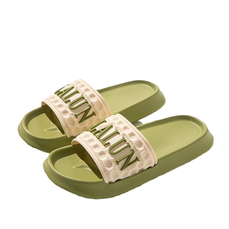 Zapatillas damas verano suela gruesa hogar baño interior baño antideslizante pisando mierda pareja ropa exterior sandalias y pantuflas hombre