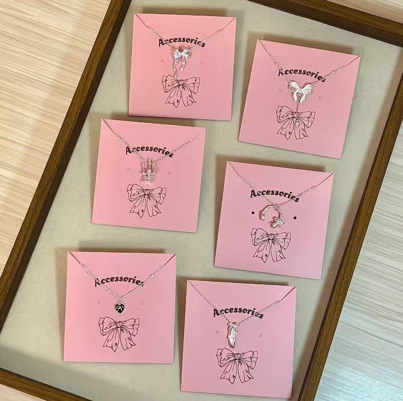 Lugar de fábrica Joyería general Cartón personalizado al por mayor Pendientes para niñas Collar Accesorios para el cabello Impresión de tarjetas Logotipo image 4