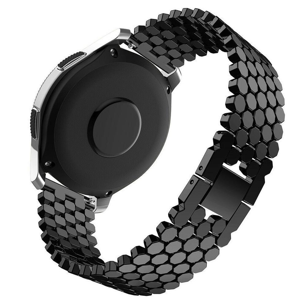 22mm correa de metal de escala de pez para Samsung Galaxy / Huawei GT2 / 3 Pro correa de acero inoxidable desmontable