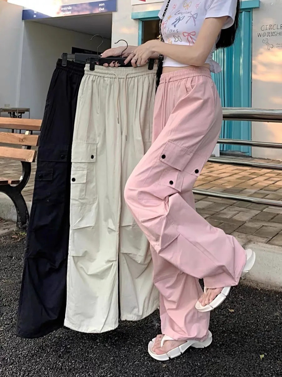Pantalones Cargo Tipo Paracaidista para Mujer de Poliéster