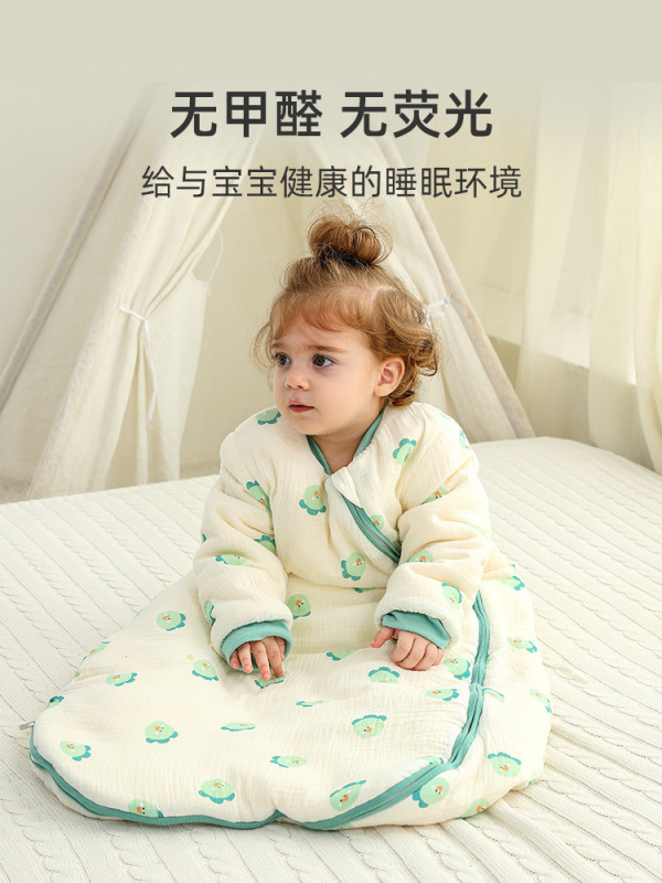 婴儿睡袋春秋冬款恒温新生宝宝一体式防踢被四季通用防惊跳睡袋|undefined