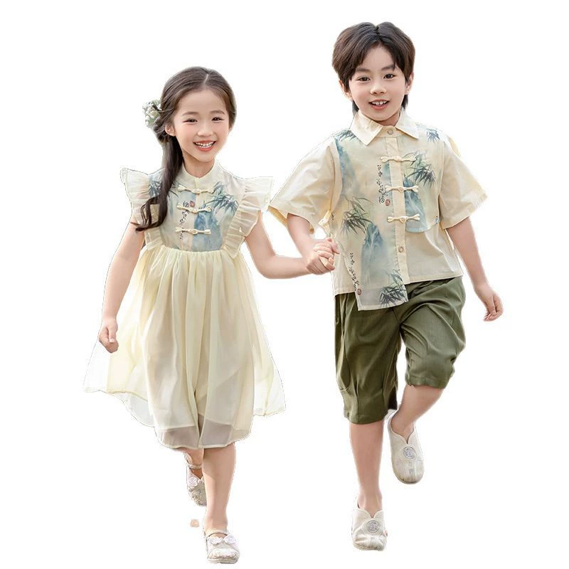 Hanfu, children's set, suit, Chinese style