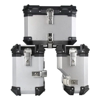 Three Boxes, Tail Box, Motorcycle trunk - right-to-hide-three-boxes-of-silver-set