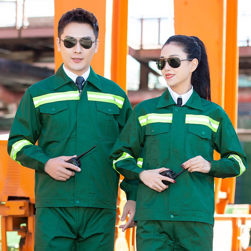 春秋市政园林绿化工作服套装男后勤环卫服长袖工作服耐磨耐脏反光