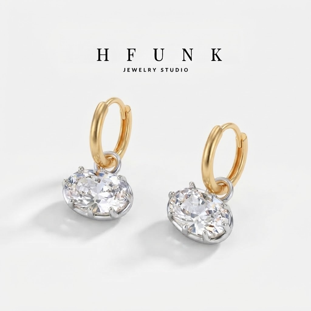 Versatile, colorfast, and unique – these are the same earrings as Hailey Bieber, featuring pigeon-egg-shaped 5A cubic zirconia stones, exuding a sophisticated and elegant French style, perfect for women