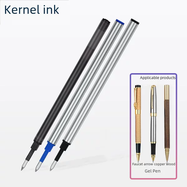 Press the round bead metal signature Orb refill ink pen Blue Black neutral refill 0.5 refill 0.7G2