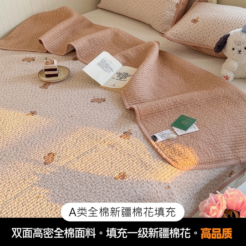 クラスA両面純綿ベッドカバー、内外新疆綿ベビー用、新綿畳ベッドシーツ、オールシーズン万能|undefined