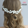 Sophisticated ceramics handmade, hair accessory for bride, flowered, European style, wholesale