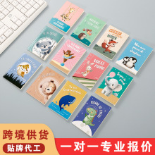 卡通萌宠小企业横线记事本定做圣诞节卡通圣诞树笔记本定制口袋本