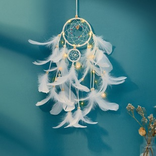 Feather dream catcher pendant shell wind chime pendant shop dream net wind ling diy material bag cross-border handicrafts