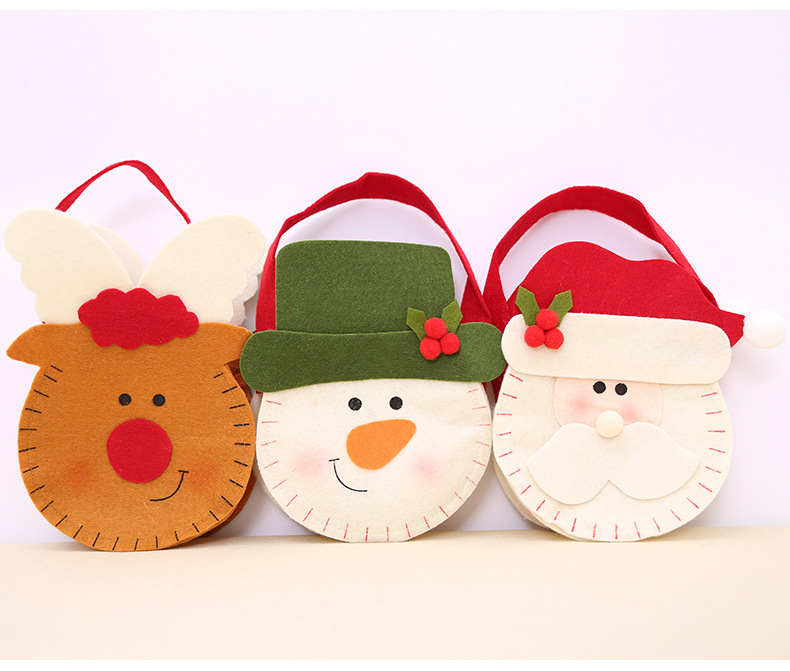 50g Weight Christmas Festival Creative Christmas Decoration Cartoon Tote Bag 15