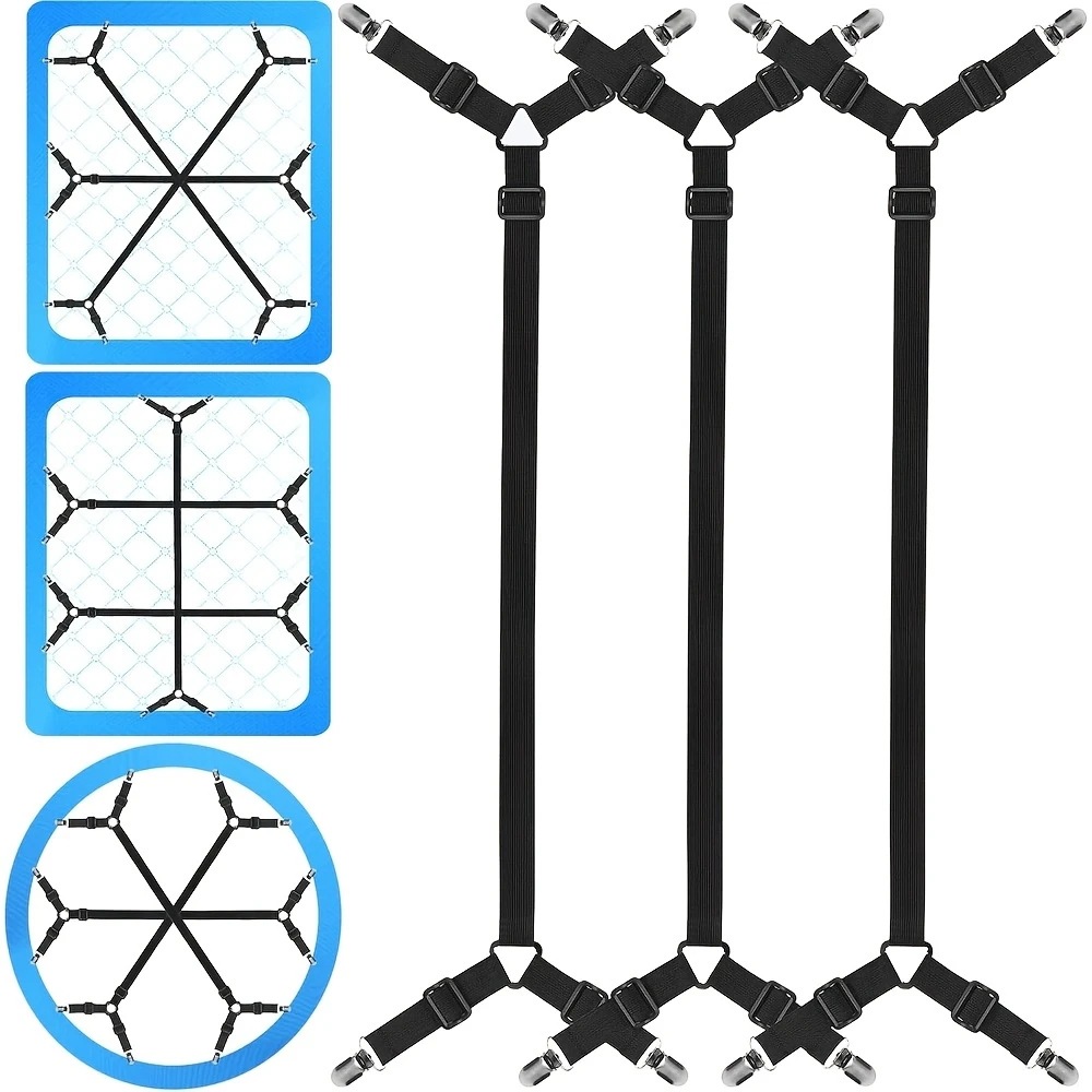 Fijador Ajustable para Sábanas y Manteles, con Clips Metálicos, para Hogar y Tiendas