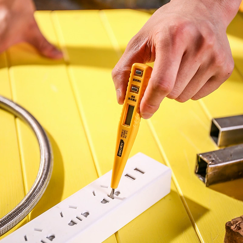 Электрическая ручка Deli Бытовая Индукционная электрическая линия для тестирования электрической ручки высокоточная многофункциональная ручка с цифровым дисплеем оптом