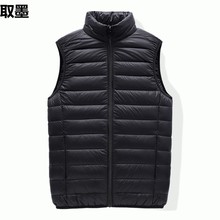 2024冬季新款跨境加绒棉男士马甲基础立领坎肩轻薄加绒背心男上衣