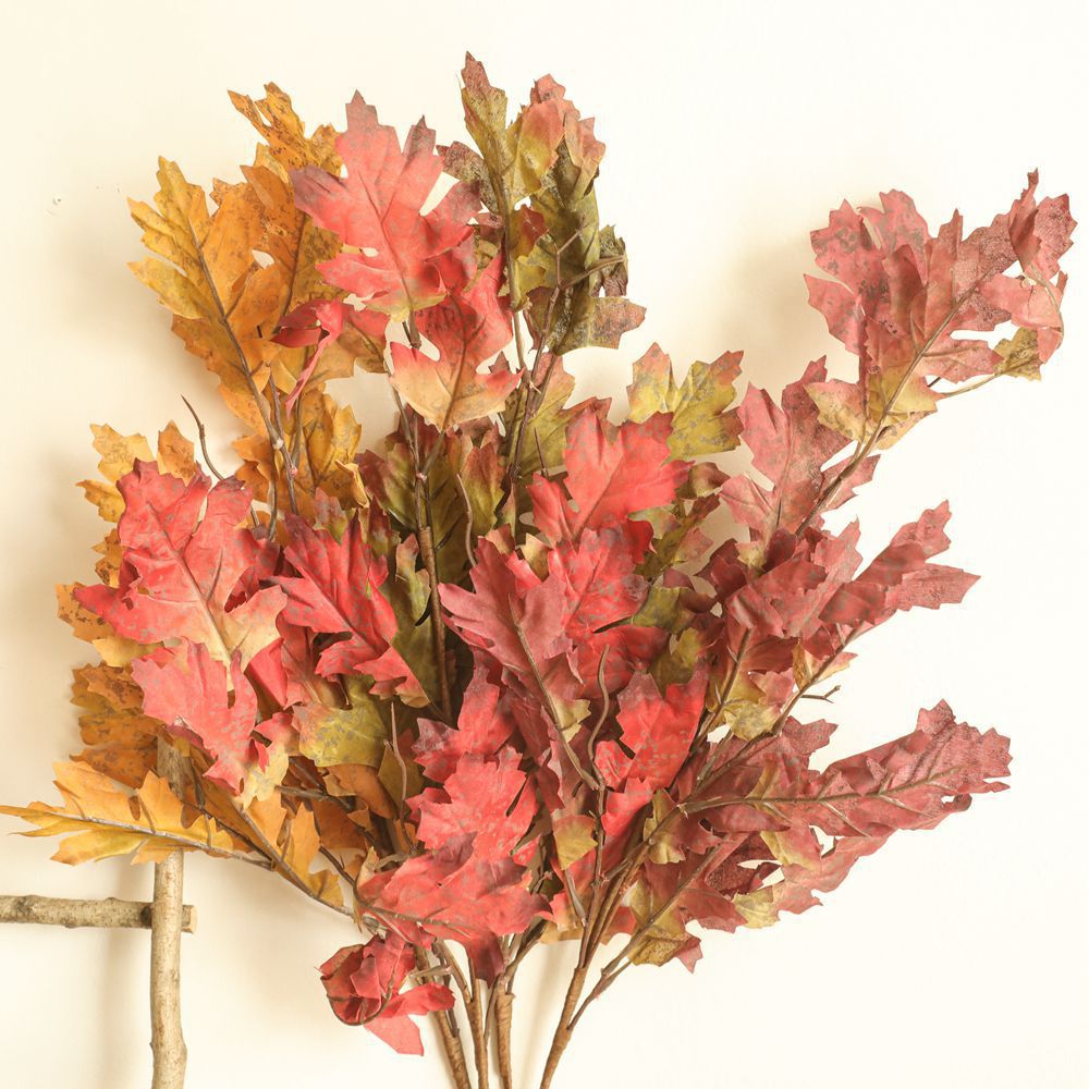 家居裝飾橡子果葉枝廠家INS風仿真花跨境假花婚慶批發DY1-2886A