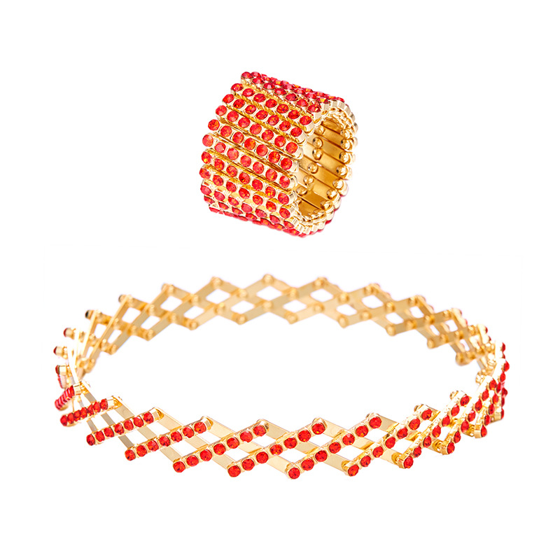 Women's Telescopic Diamond-studded Ring Bracelet