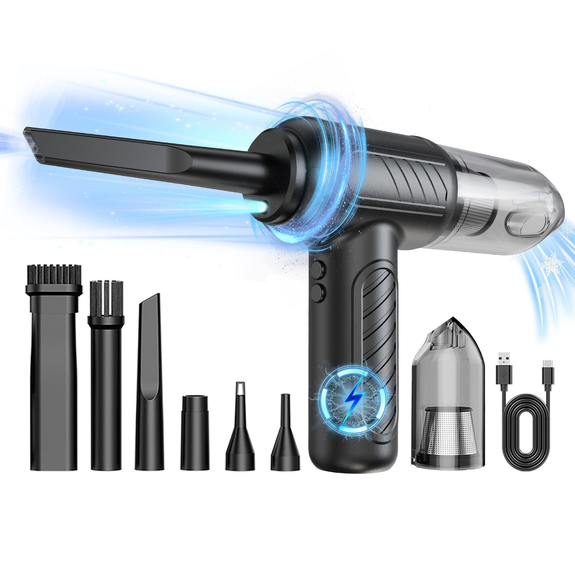 Nuevo coche inalámbrico colector de polvo portátil pistola de vacío de alta potencia de mano limpieza del hogar dos-en-uno soplador de polvo