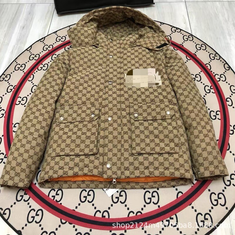 2025 New Model Beijia Tnf Collaboration Vintage down Jacket with Printed Embroidery, Warm and Fashionable Unisex Trendy Coat High-End