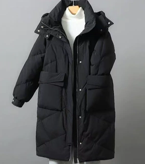 加厚羽绒棉服大口袋中长款今年冬季新款棉袄韩版宽松保暖棉衣外套