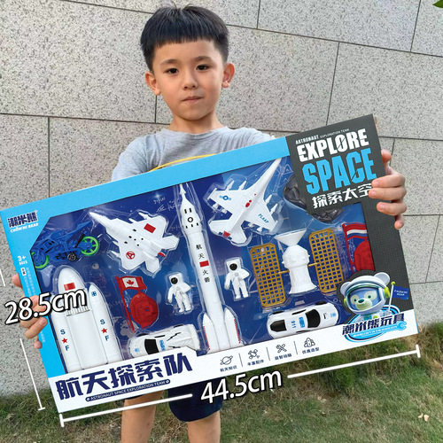 工程车消防车惯性回力车套装礼盒挖掘机推土车模型男孩玩具批发