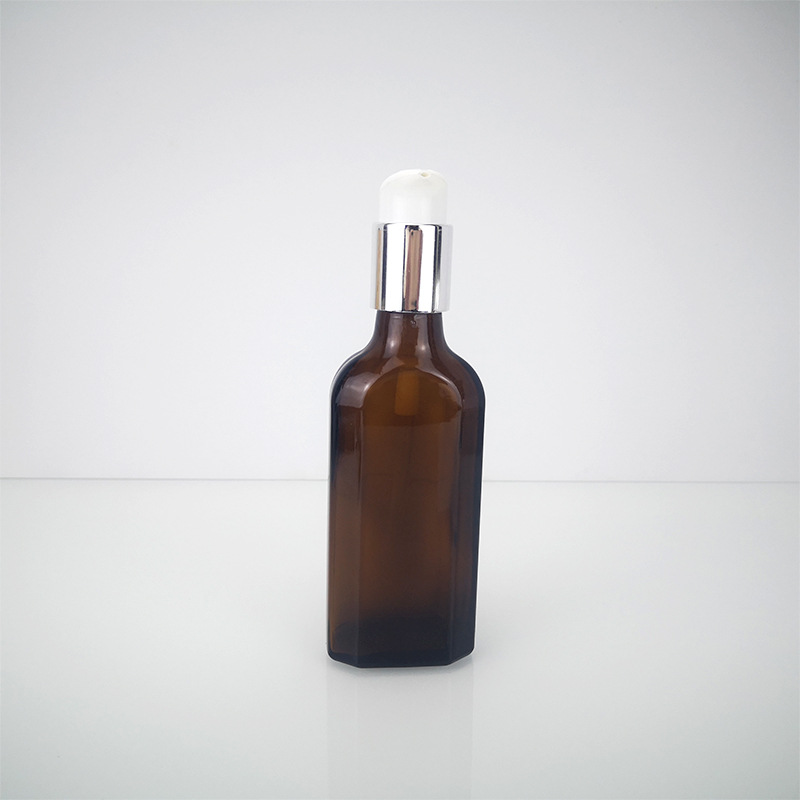 100ml, 100병 + 중간 링 알루미늄 펌프(예약), 유리