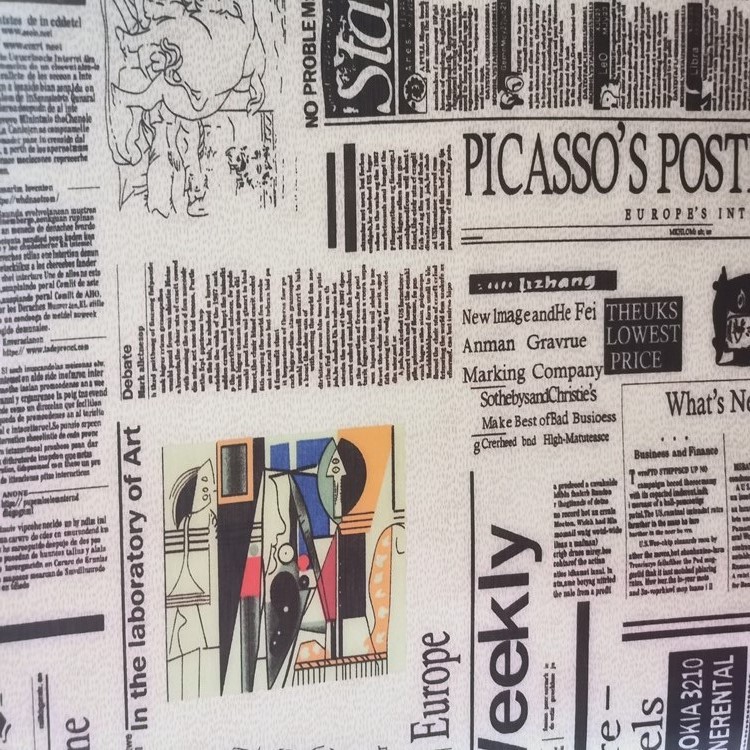The color tin printing series of printed newspapers are in stock and widely applicable to the outer packaging fabrics of bags, cosmetic bags, handbags, etc detail image 6
