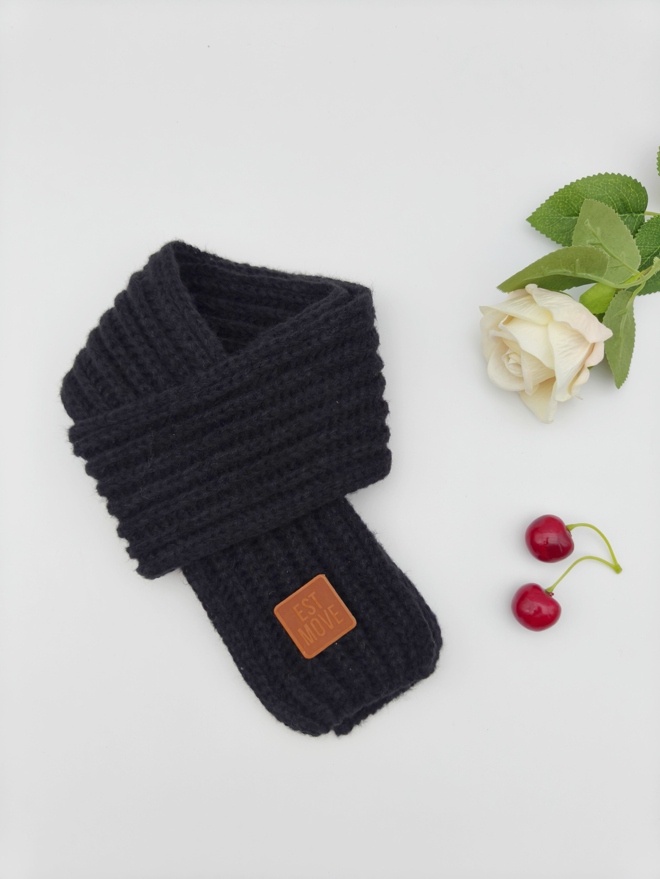 Baby bufandas otoño y invierno niños lana de punto collar coreano calentamiento collar universal estilo simple para hombres y mujeres