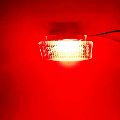 Door Lights, Welcome Lights, Ambient – License plate lamp - red-light