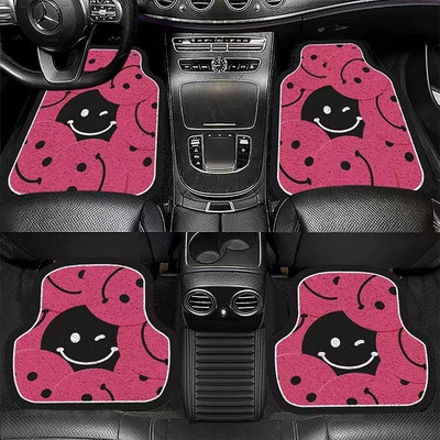 Universal Foot Pad | Foot Mat Car Mat - smiley-face-main-driver-single-piece-5064cm