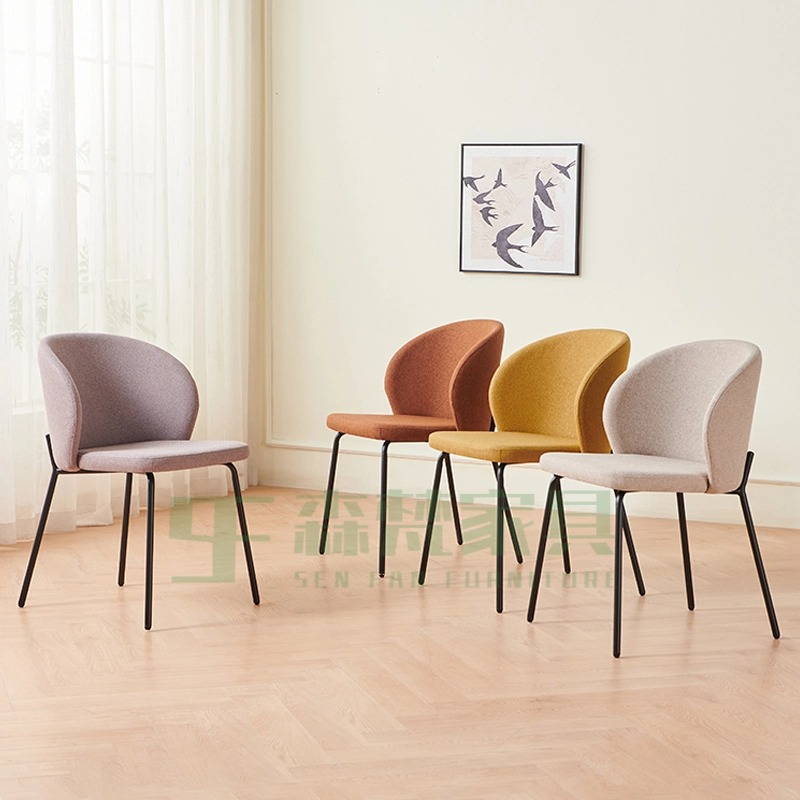 Sillas de comedor de lujo ligero para el hogar, taburetes de mesa de comedor de diseño de restaurantes italianos nórdicos.